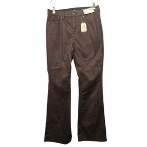 St. Johns Bay Womens Flare Jeans Brown Chocolate Chip High Rise Size 12 NWT